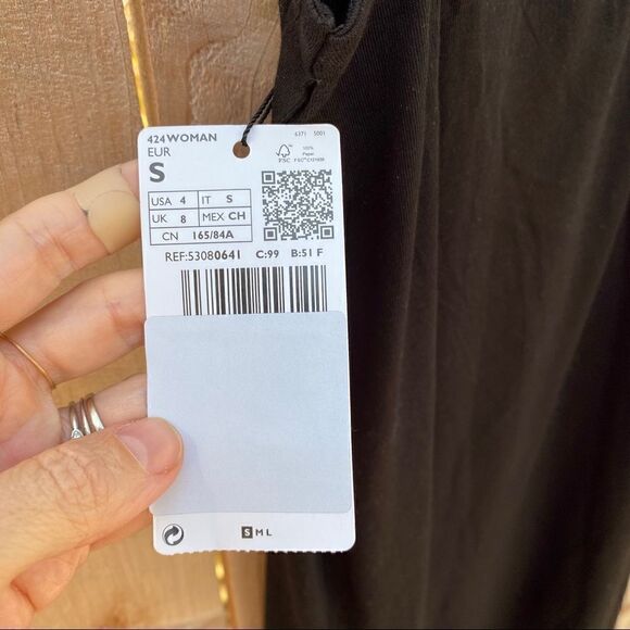 Mango embroidered black panel dress NWT - Picture 9 of 10